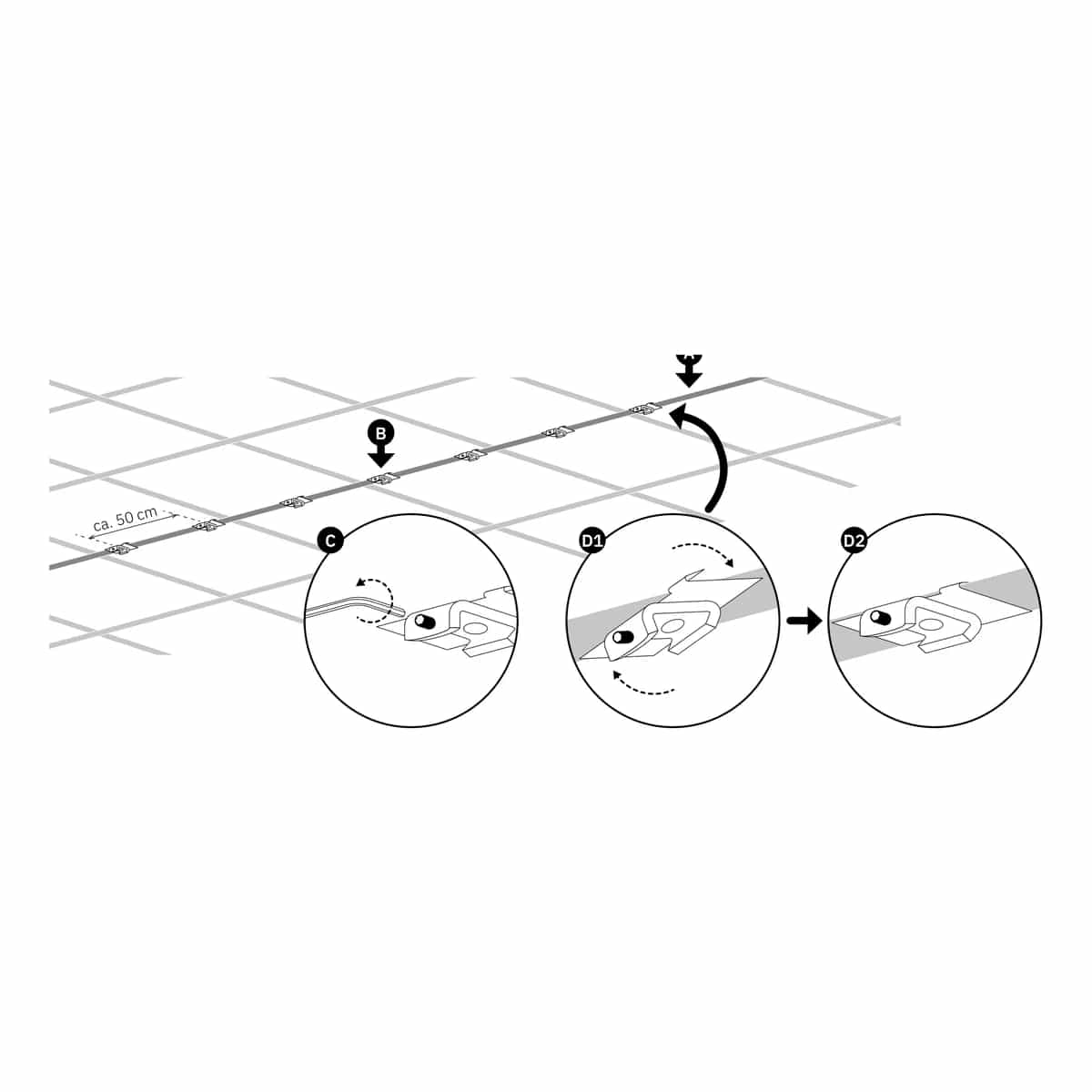 Fluffo WEB tvirtinimo rinkinys kabinamoms T-24 / T-14 luboms