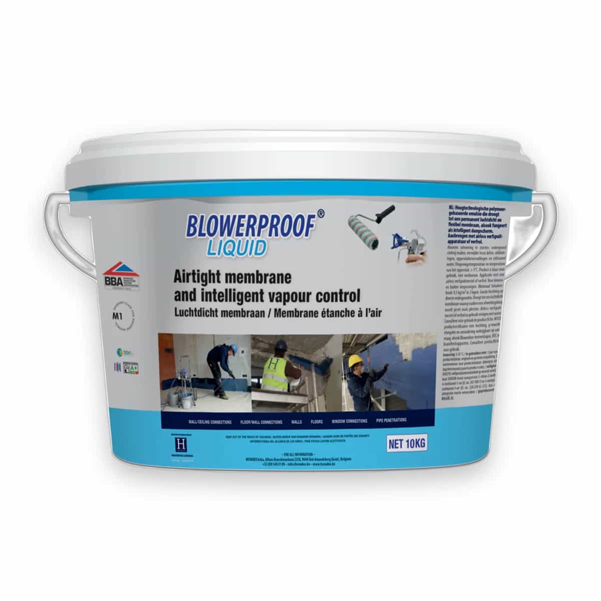 Skysta oro sandarumo membrana BLOWERPROOF Liquid