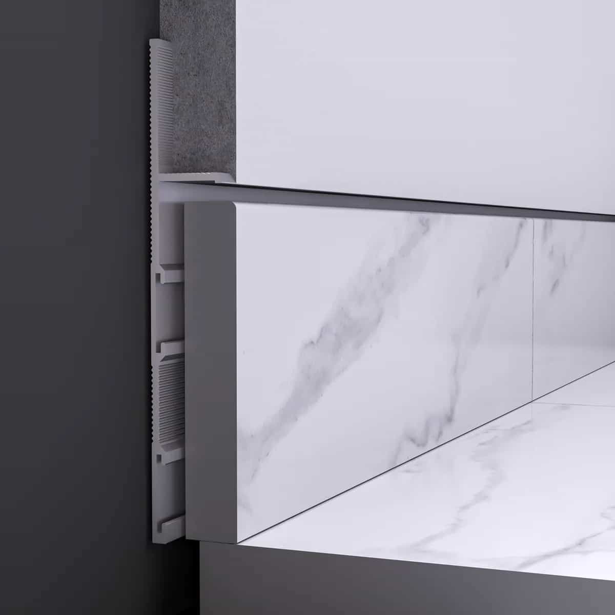 Aliuminio profilis plytelių grindjuostėms C70