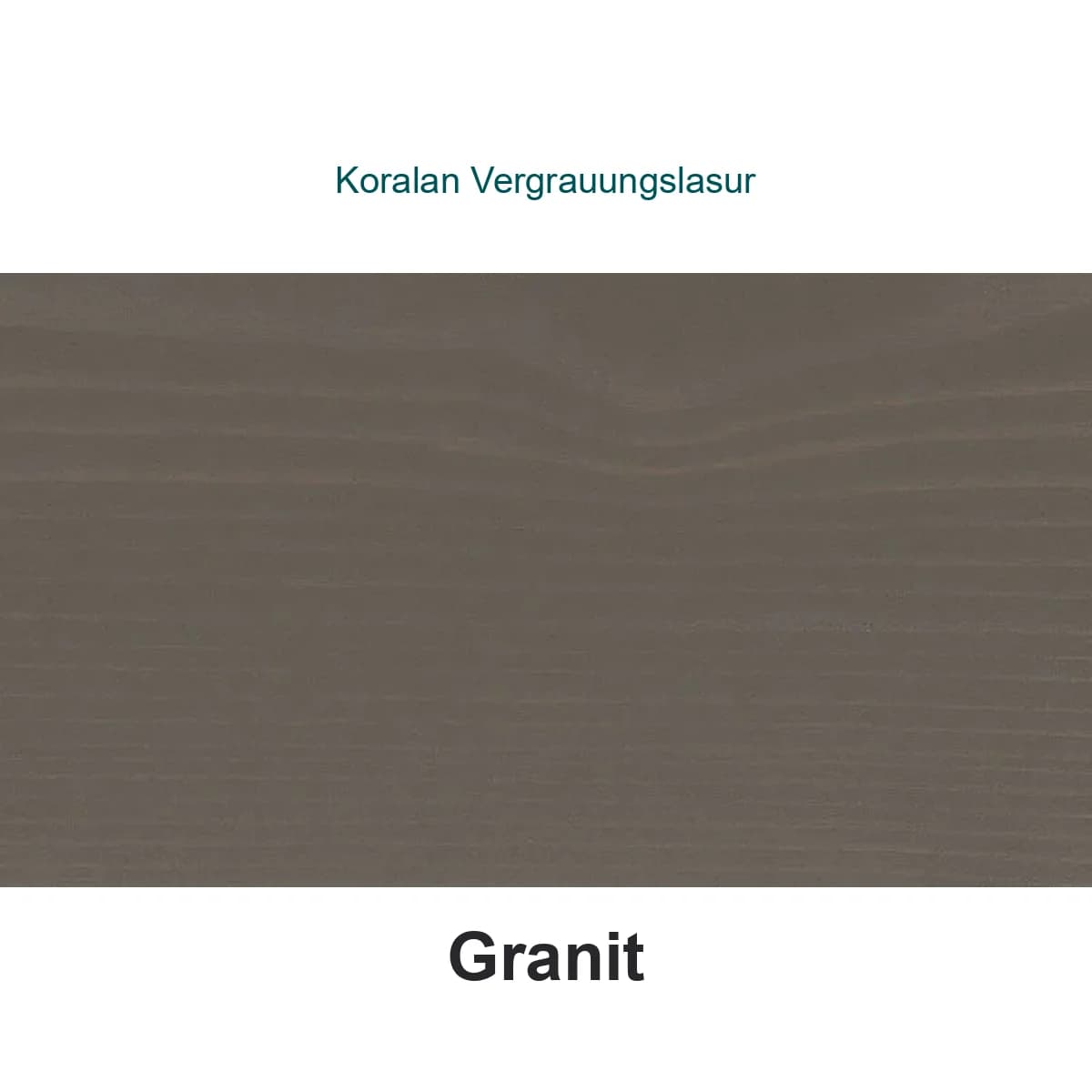 Koralan Vergrauungslasur atspalvis Granit ant spygliuočių medienos