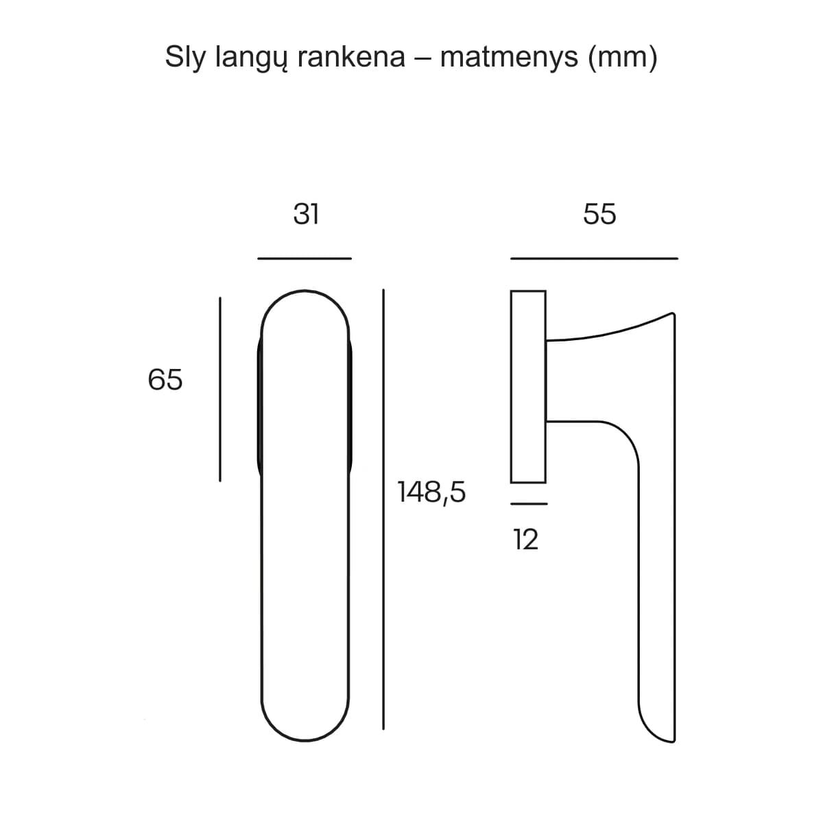 COMIT Sly langų rankena