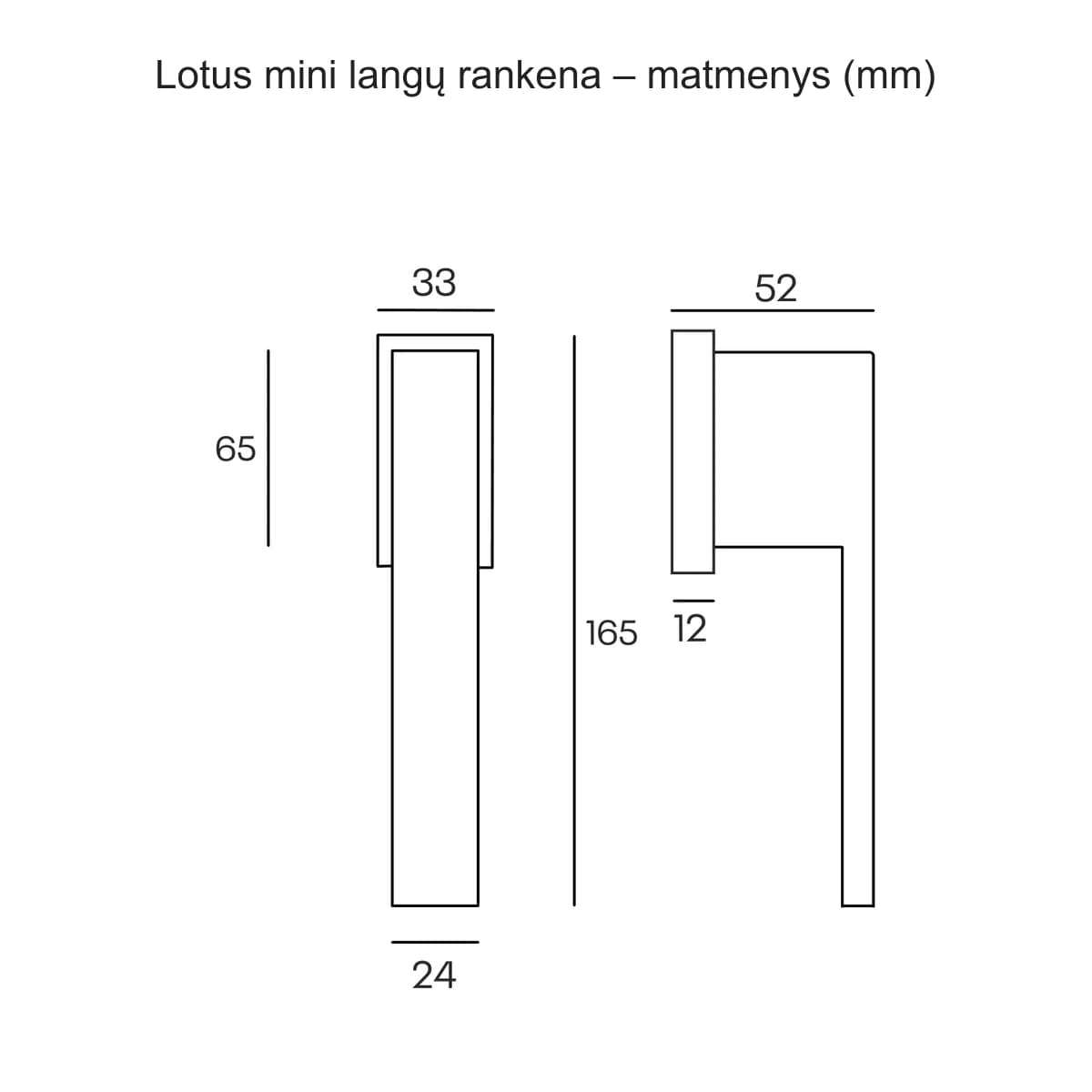 COMIT Lotus mini langų rankena