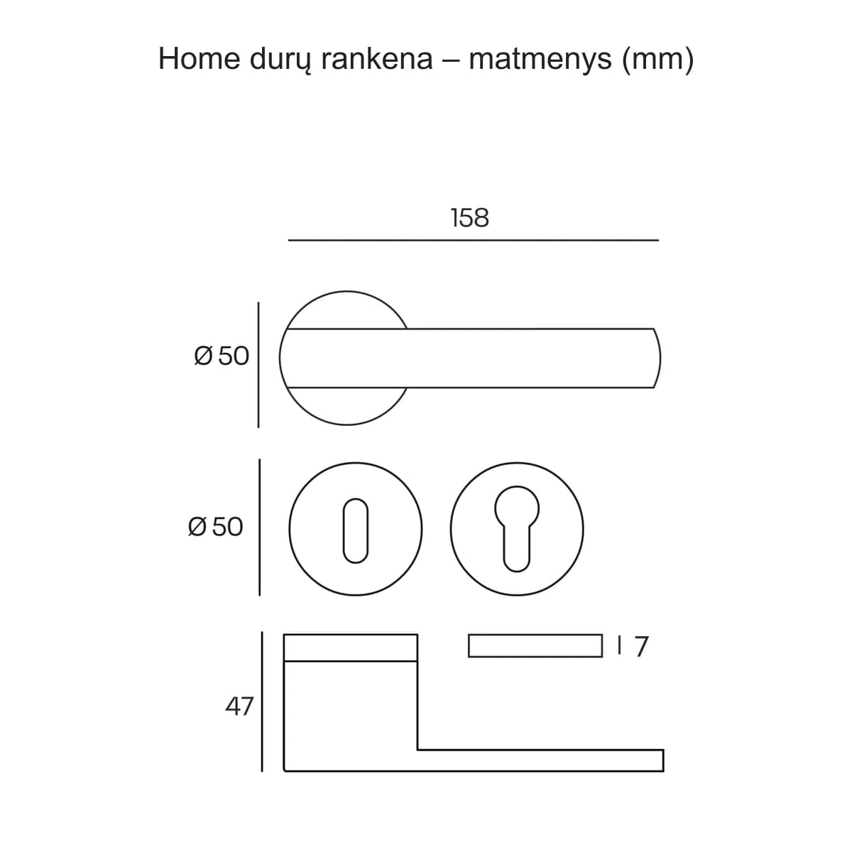 COMIT Home durų rankena