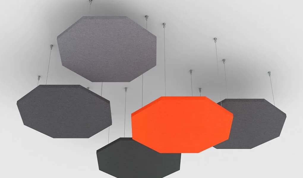 Fluffo Air Octa akustinių lubų panelių kompozicija