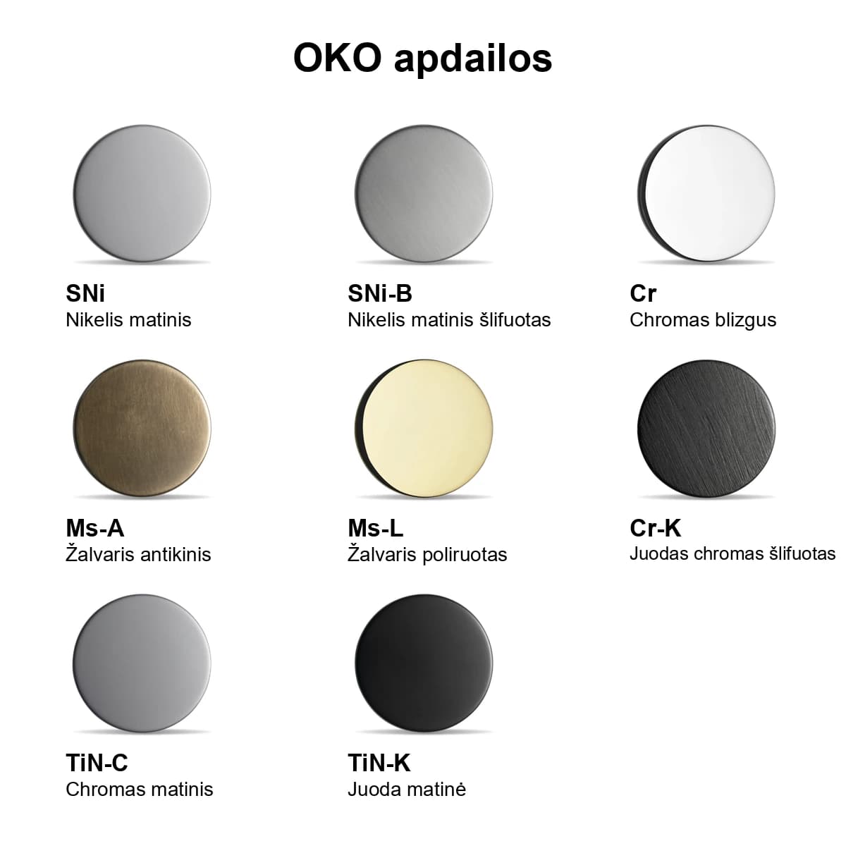 Apvali traukiamoji durų rankena OKO (M&T)