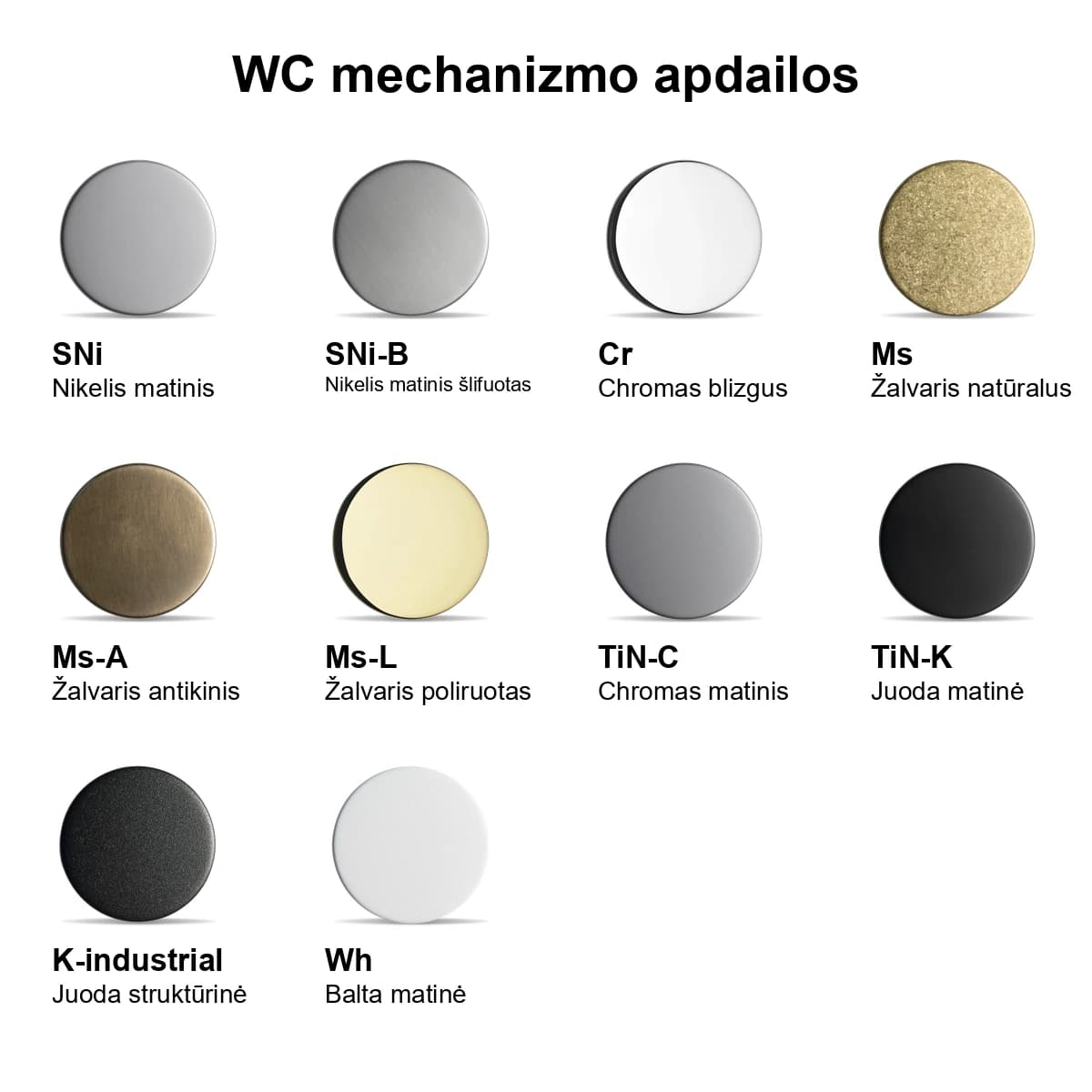 WC mechanizmas su mini spyna (M&T)
