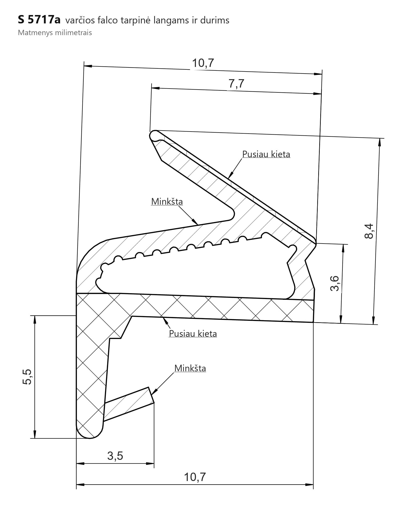 Tarpinė S 5717a – brėžinys