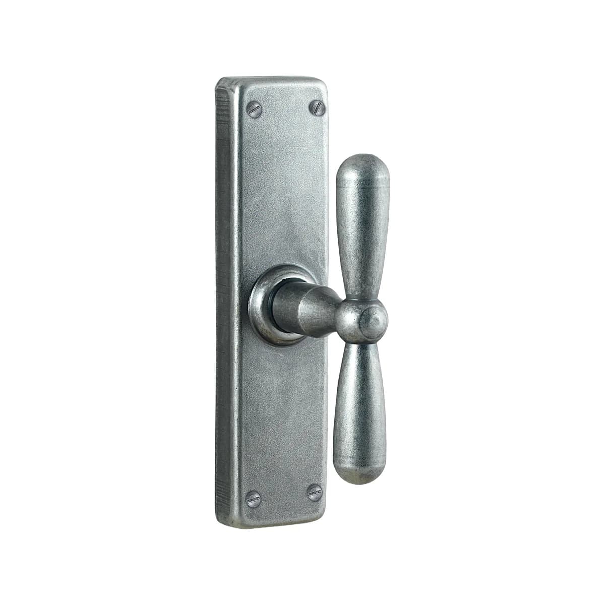 FM032 Kaltinė lango cremone rankena – Antique Silver apdaila
