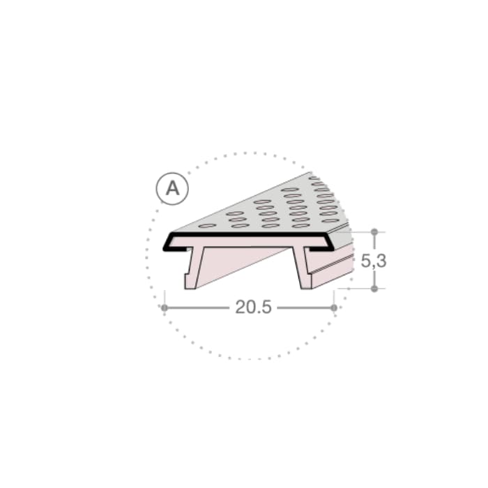 Profilis LED juostai Windlight E2 45°, 3 m – šešta nuotrauka