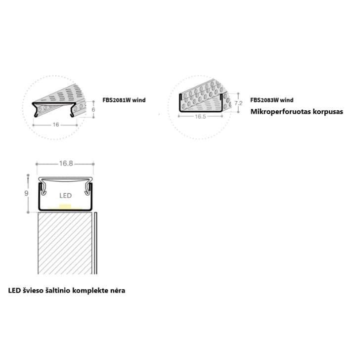 Veidrodžio profilis Windlight C1 Wind – antra nuotrauka