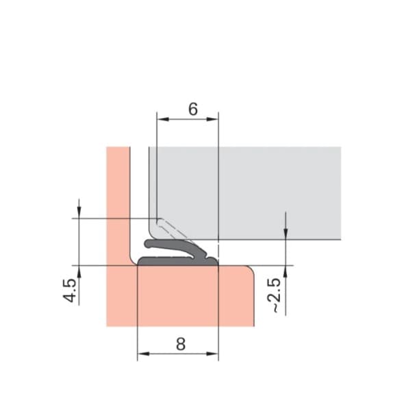 Tarpinė S 9168a K (klijuojama) – brėžinys