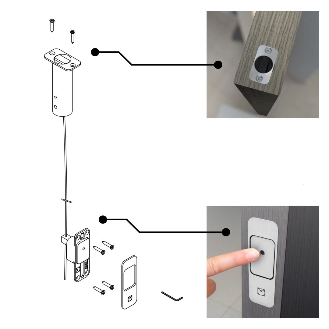 Magnetinis varčios fiksatorius Push and Go