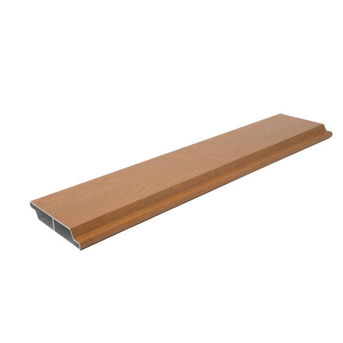 Aliuminė_lentelė_žaliuzėms_ruda_sviesiai